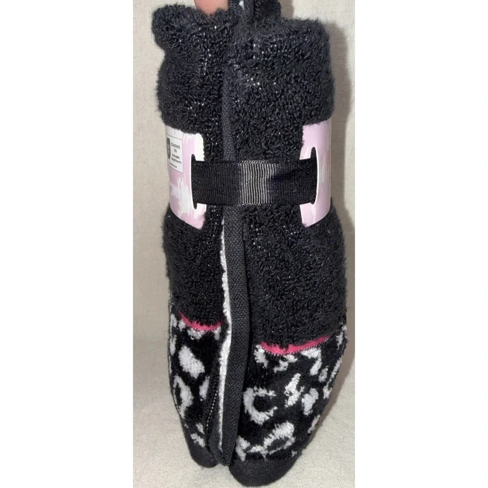 NEW Betsey Johnson 2 Pc Hand Towel Set Black Leopard 100% Cotton Qty Discount
